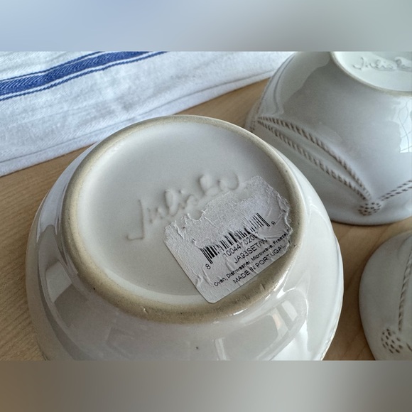NEW (Set/4) Juliska Berry & Thread Whitewash Stoneware Nesting Prep Bowls - Picture 14 of 14